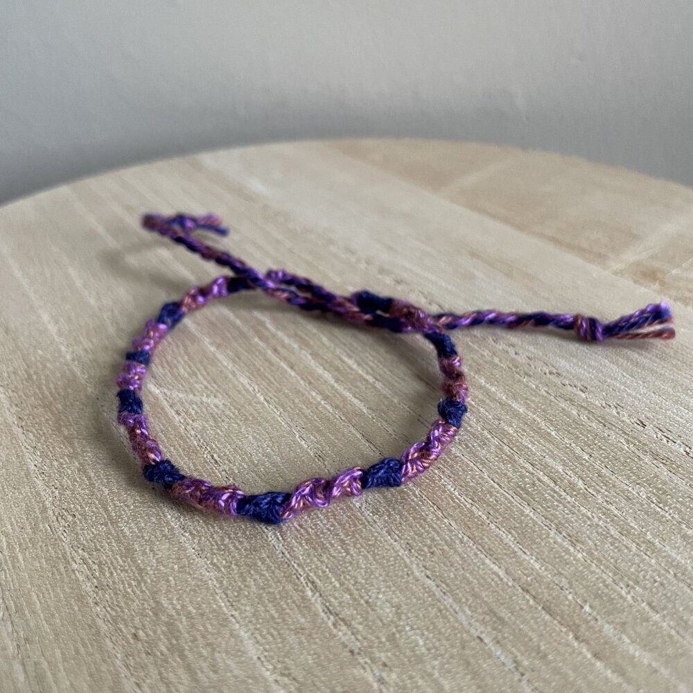 Hollis Bracelet, anklet, trendy, comfortable, tie, embroidery thread, woven, gif